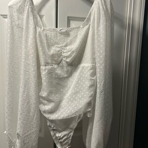 Showpo White Textured Top